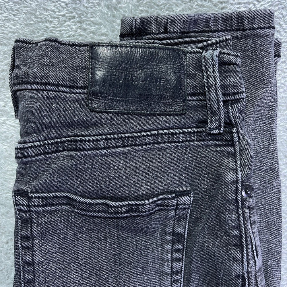 Everlane High Rise Authentic Stretch Gray Skinny Jeans Women's Size 28 Tall